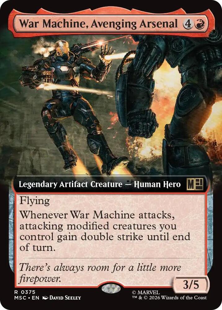 War Machine Avenging Arsenal Extended Art 375 (Commander: Marvel Super Heroes)  - Extended Art | Good Games Modbury