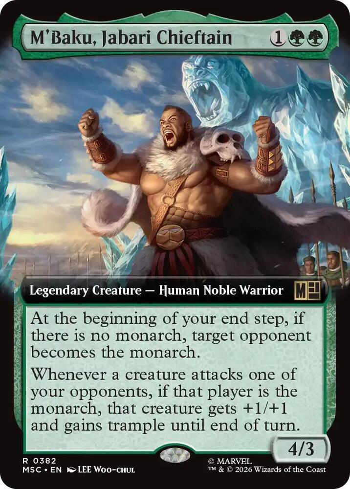 MBaku Jabari Chieftain Extended Art 382 (Commander: Marvel Super Heroes)  - Extended Art | Good Games Modbury