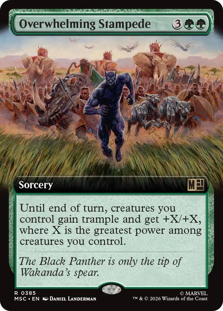 Overwhelming Stampede Extended Art 385 (Commander: Marvel Super Heroes)  - Extended Art | Good Games Modbury