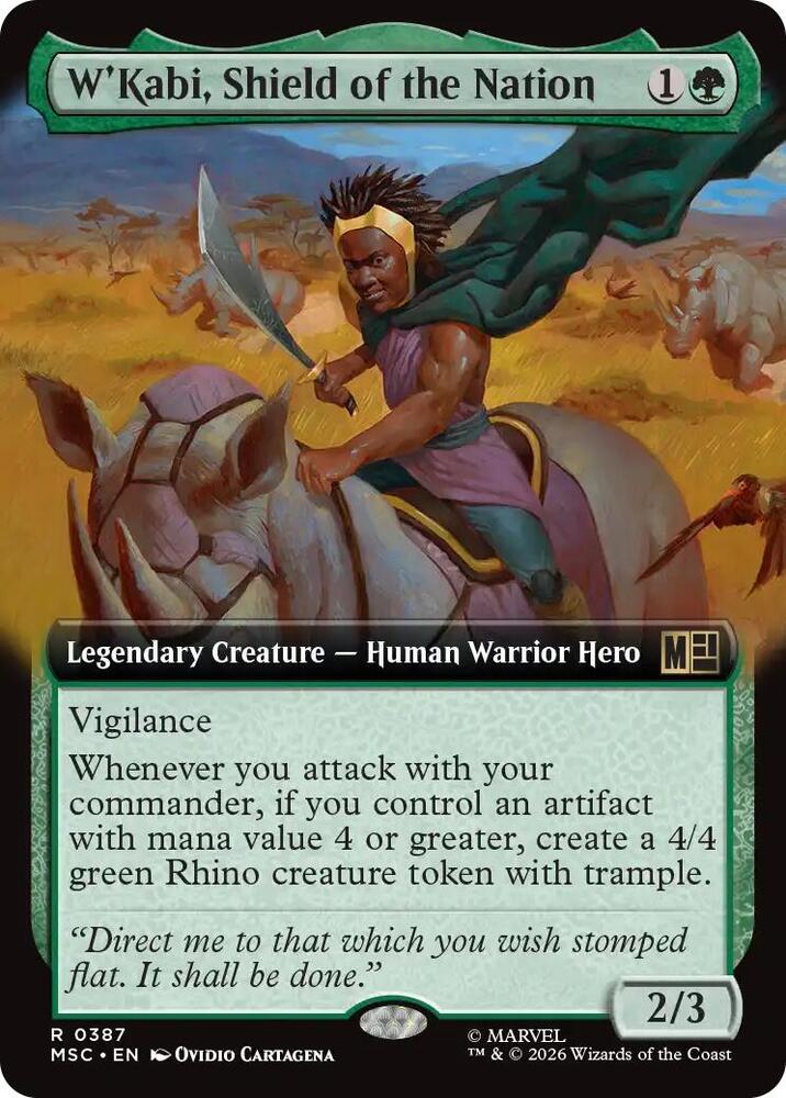 WKabi Shield of the Nation Extended Art 387 (Commander: Marvel Super Heroes)  - Extended Art | Good Games Modbury