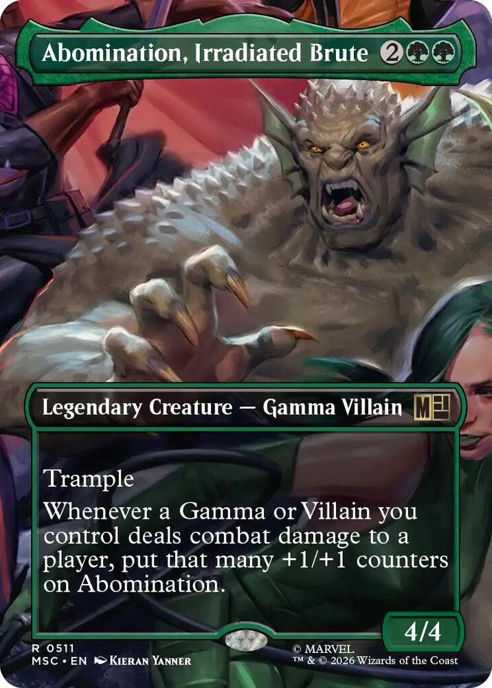 Abomination, Irradiated Brute 511 (Commander: Marvel Super Heroes)  - Borderless Foil | Good Games Modbury