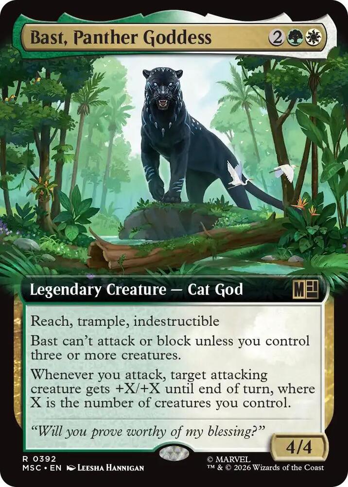 Bast Panther Goddess Extended Art 392 (Commander: Marvel Super Heroes)  - Extended Art  | Good Games Modbury