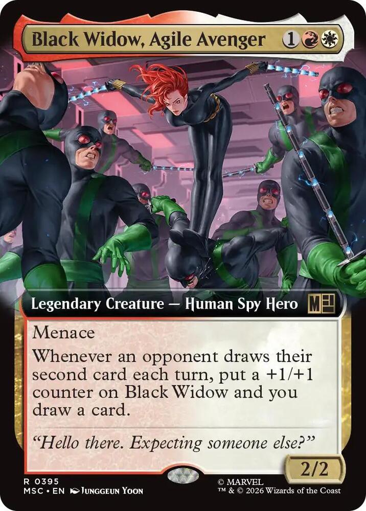 Black Widow Agile Avenger Extended Art 395 (Commander: Marvel Super Heroes)  - Extended Art | Good Games Modbury
