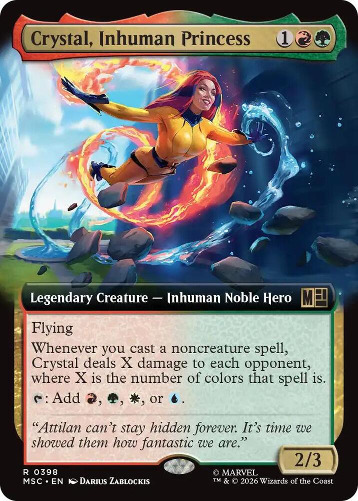 Crystal Inhuman Princess Extended Art 398 (Commander: Marvel Super Heroes)  - Extended Art | Good Games Modbury
