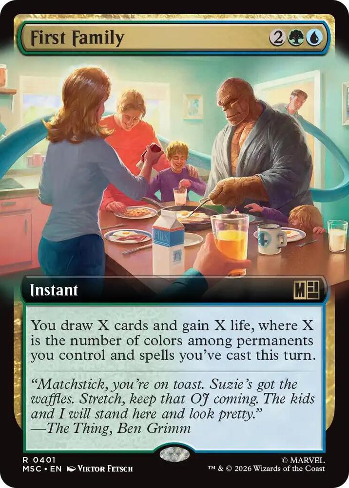 First Family Extended Art 401 (Commander: Marvel Super Heroes)  - Extended Art | Good Games Modbury
