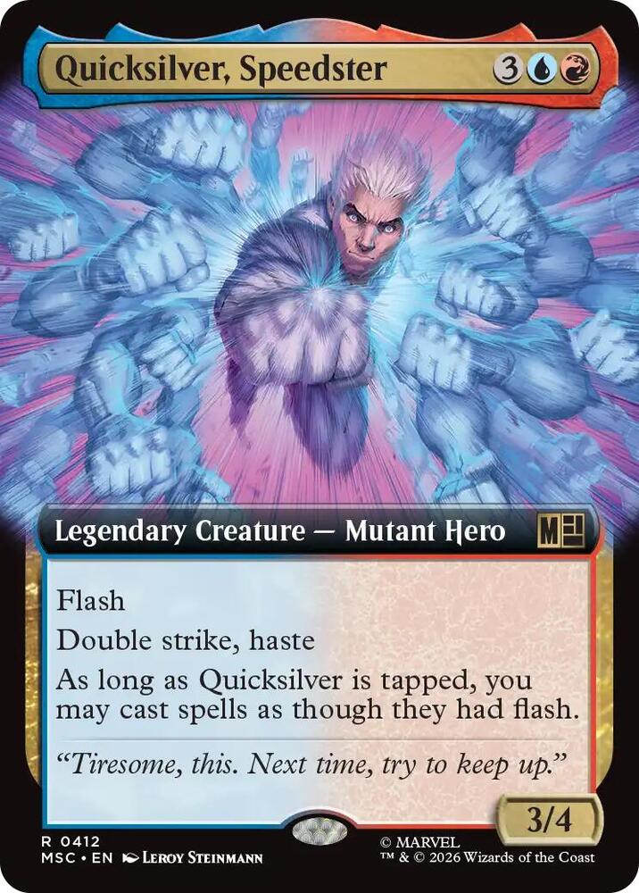 Quicksilver Speedster Extended Art 412 (Commander: Marvel Super Heroes)  - Extended Art | Good Games Modbury