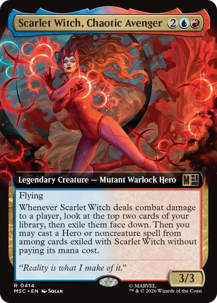 Scarlet Witch Chaotic Avenger Extended Art 414 (Commander: Marvel Super Heroes)  - Extended Art | Good Games Modbury