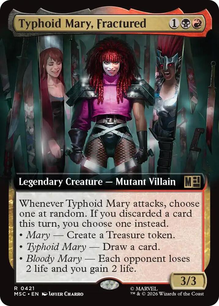 Typhoid Mary Fractured Extended Art 421 (Commander: Marvel Super Heroes)  - Extended Art | Good Games Modbury