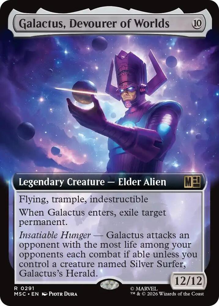 Galactus Devourer of Worlds Extended Art 291 (Commander: Marvel Super Heroes)  - Extended Art | Good Games Modbury