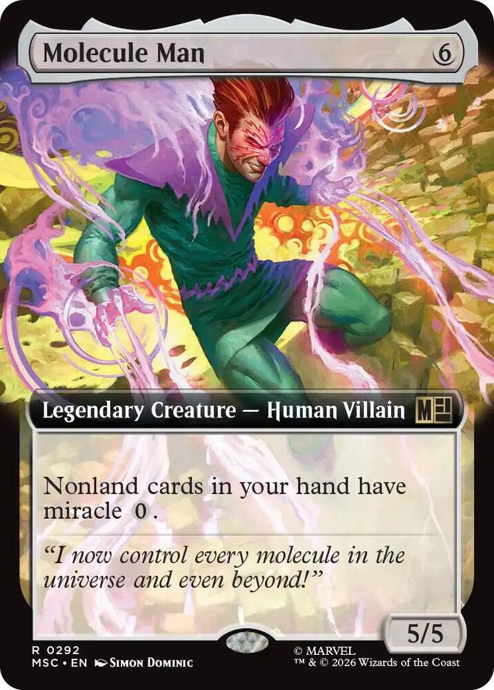 Molecule Man Extended Art 292 (Commander: Marvel Super Heroes)  - Extended Art | Good Games Modbury