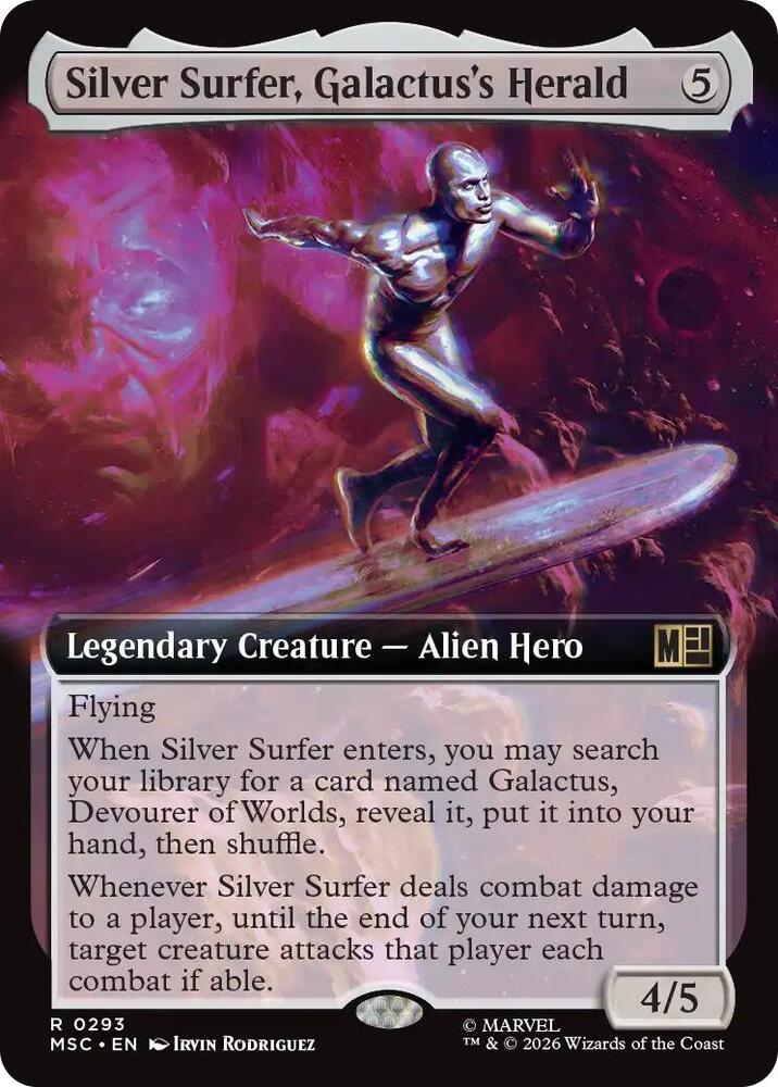 Silver Surfer Galactuss Herald Extended Art 293 (Commander: Marvel Super Heroes)  - Extended Art | Good Games Modbury