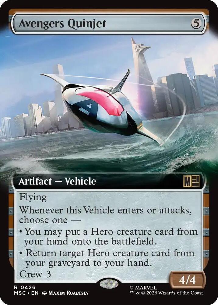 Avengers Quinjet Extended Art 426 (Commander: Marvel Super Heroes)  - Extended Art | Good Games Modbury