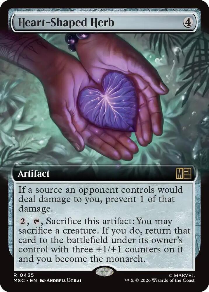 Heart Shaped Herb Extended Art 435 (Commander: Marvel Super Heroes)  - Extended Art | Good Games Modbury