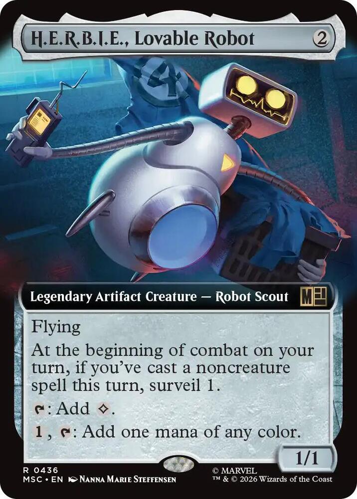HERBIE Lovable Robot Extended Art 436 (Commander: Marvel Super Heroes)  - Extended Art | Good Games Modbury