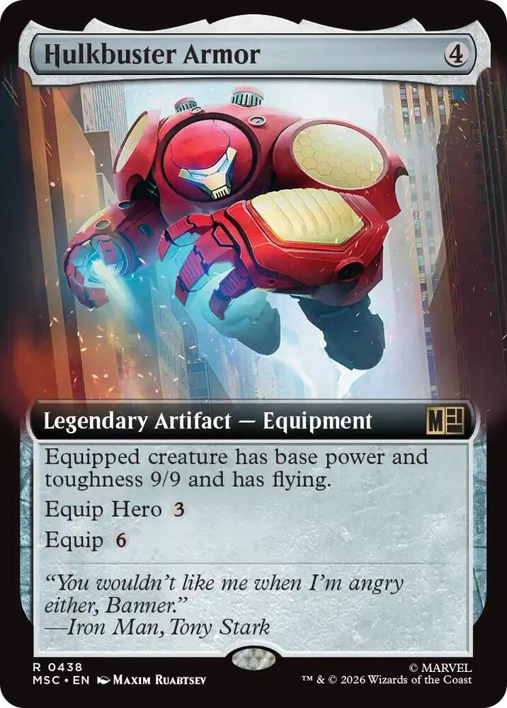 Hulkbuster Armor Extended Art 438 (Commander: Marvel Super Heroes)  - Extended Art | Good Games Modbury