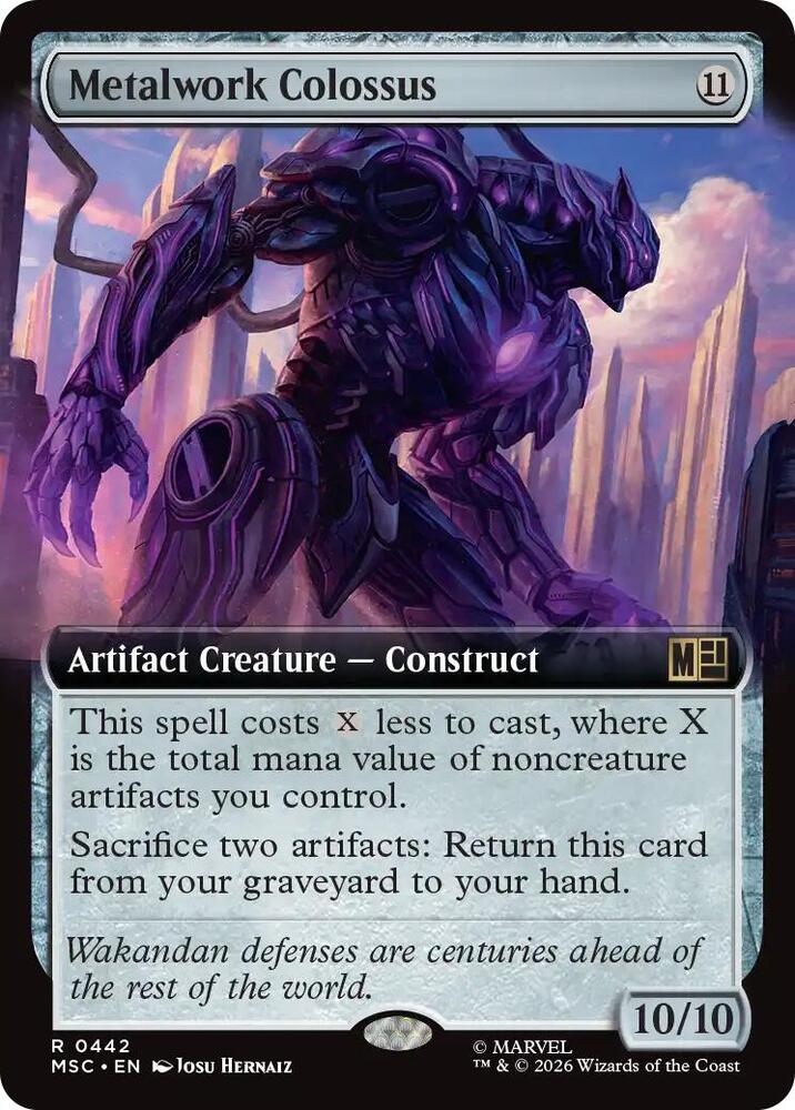 Metalwork Colossus Extended Art 442 (Commander: Marvel Super Heroes)  - Extended Art | Good Games Modbury