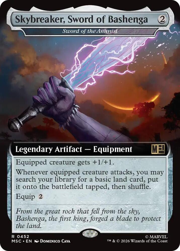 Skybreaker Sword of Bashenga Sword of the Animist Extended Art 452 (Commander: Marvel Super Heroes)  - Extended Art | Good Games Modbury