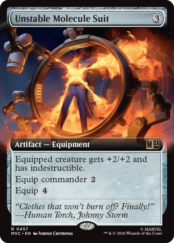 Unstable Molecule Suit Extended Art 457 (Commander: Marvel Super Heroes)  - Extended Art | Good Games Modbury