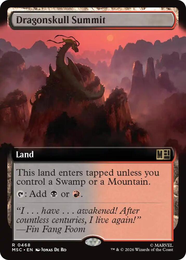 Dragonskull Summit Extended Art 468 (Commander: Marvel Super Heroes)  - Extended Art | Good Games Modbury