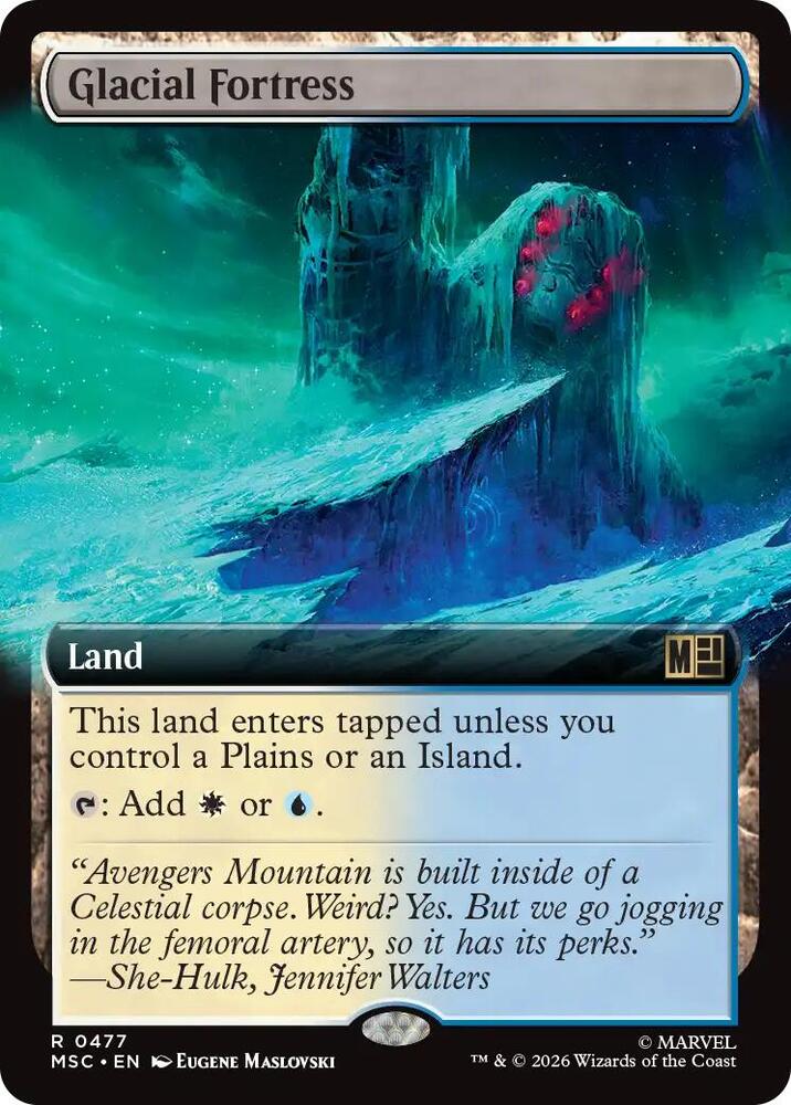 Glacial Fortress Extended Art 477 (Commander: Marvel Super Heroes)  - Extended Art | Good Games Modbury