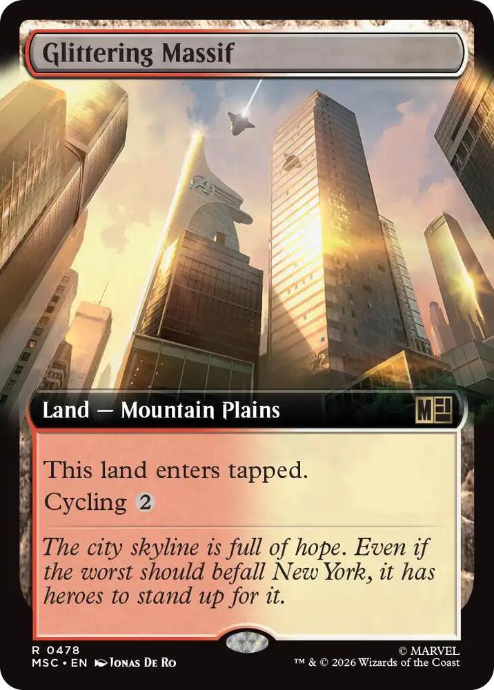 Glittering Massif Extended Art 478 (Commander: Marvel Super Heroes)  - Extended Art | Good Games Modbury