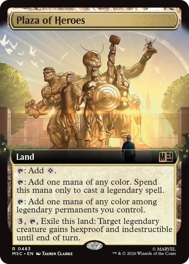 Plaza of Heroes Extended Art 483 (Commander: Marvel Super Heroes)  - Extended Art  | Good Games Modbury