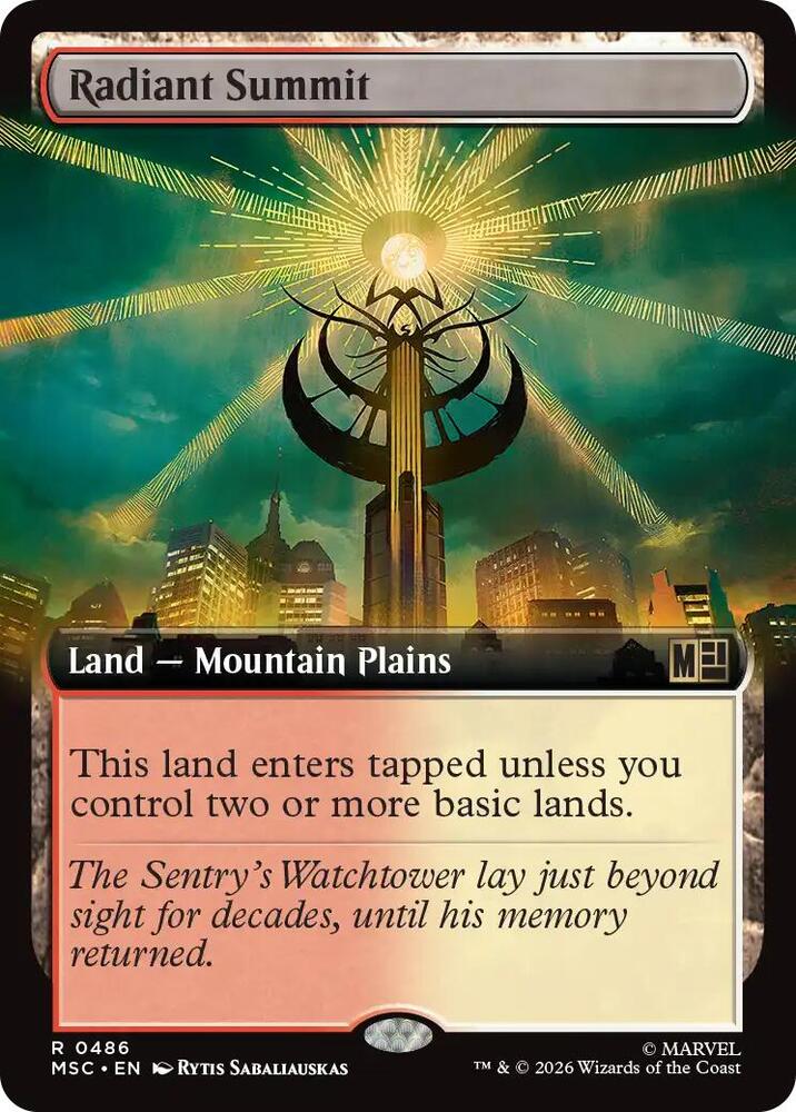 Radiant Summit Extended Art 486 (Commander: Marvel Super Heroes)  - Extended Art | Good Games Modbury
