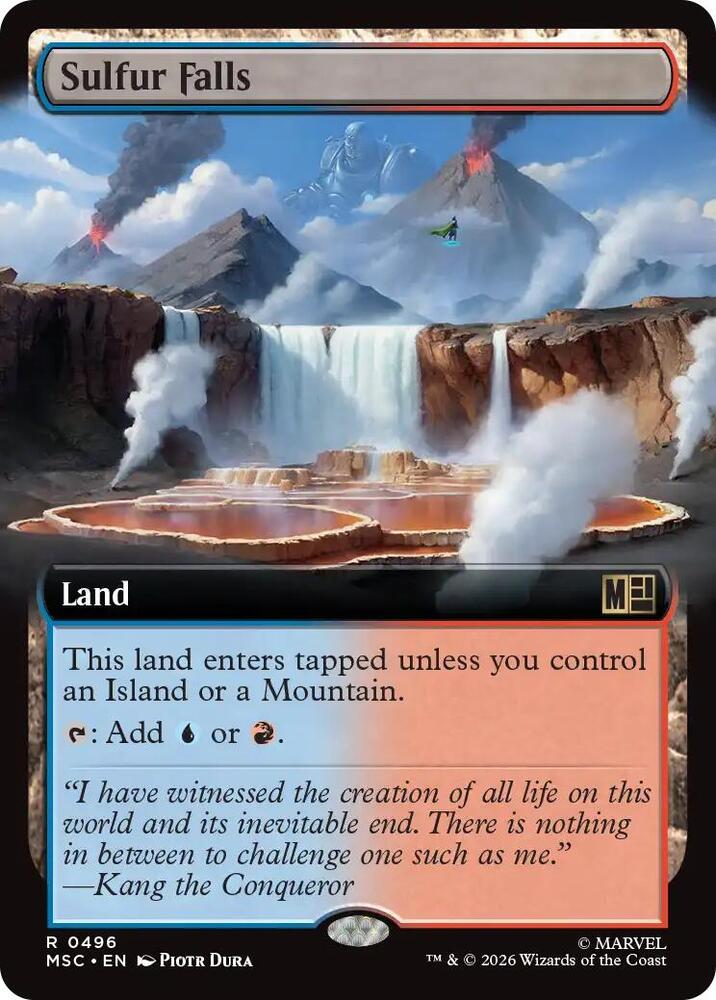 Sulfur Falls Extended Art 496 (Commander: Marvel Super Heroes)  | Good Games Modbury
