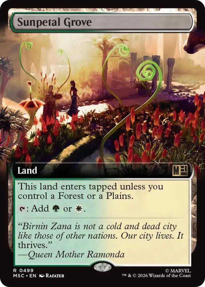 Sunpetal Grove Extended Art 499 (Commander: Marvel Super Heroes)  - Extended Art | Good Games Modbury