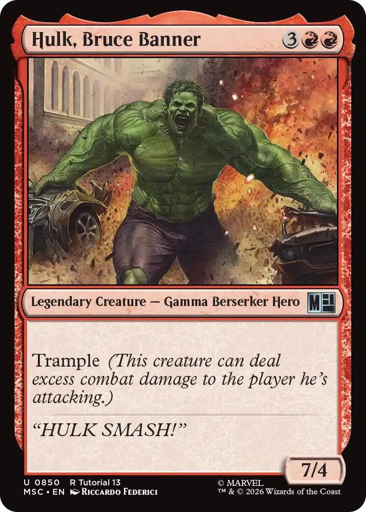 Hulk, Bruce Banner 850 (Commander: Marvel Super Heroes)  | Good Games Modbury