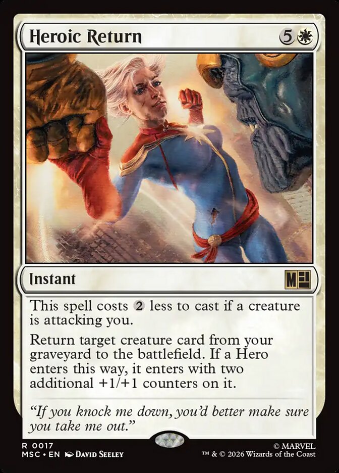 Heroic Return [dupe] 17 (Commander: Marvel Super Heroes)  - Foil  | Good Games Modbury