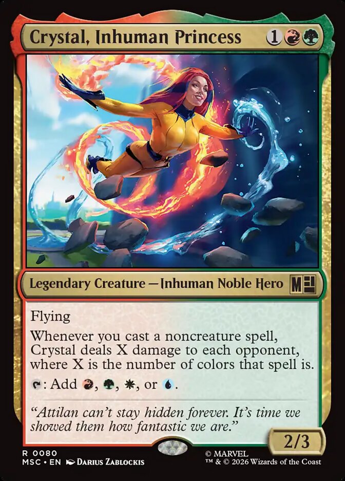 Crystal Inhuman Princess Surge Foil 80 (Commander: Marvel Super Heroes)  - Surge Foil | Good Games Modbury