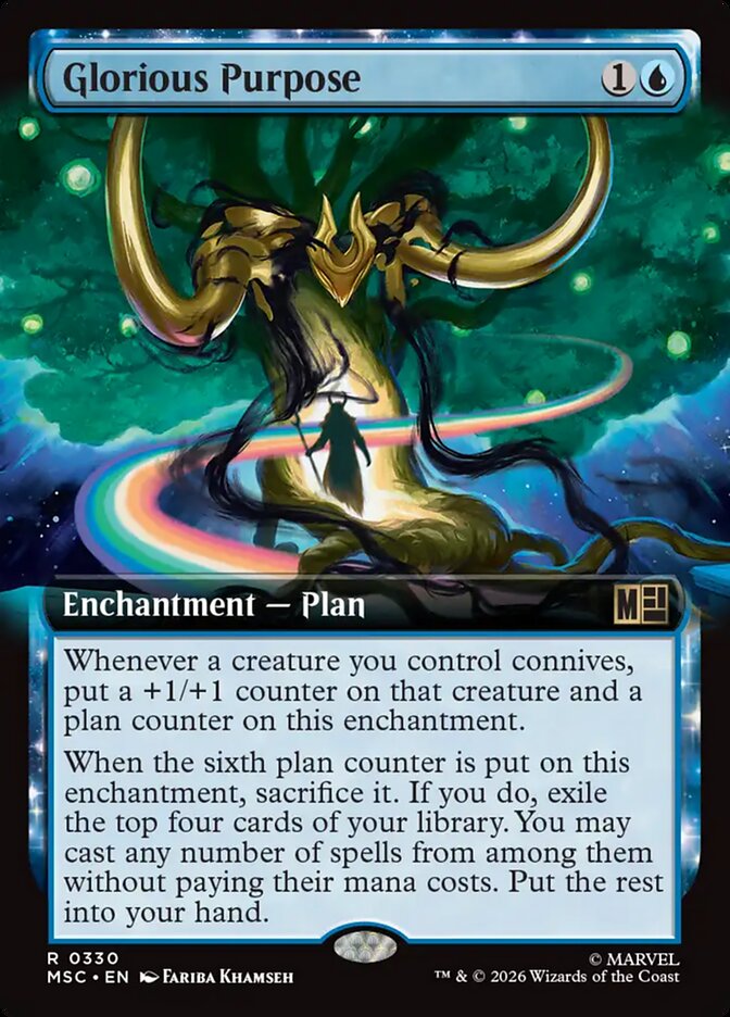 Glorious Purpose Extended Art 330 (Commander: Marvel Super Heroes)  - Extended Art | Good Games Modbury