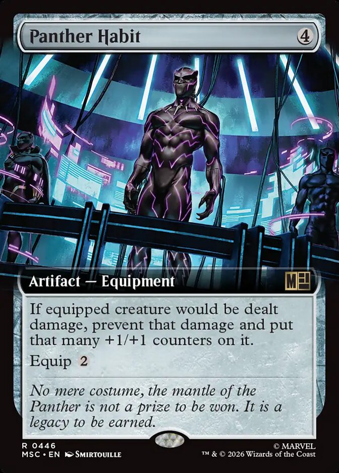 Panther Habit Extended Art 446 (Commander: Marvel Super Heroes)  - Extended Art | Good Games Modbury