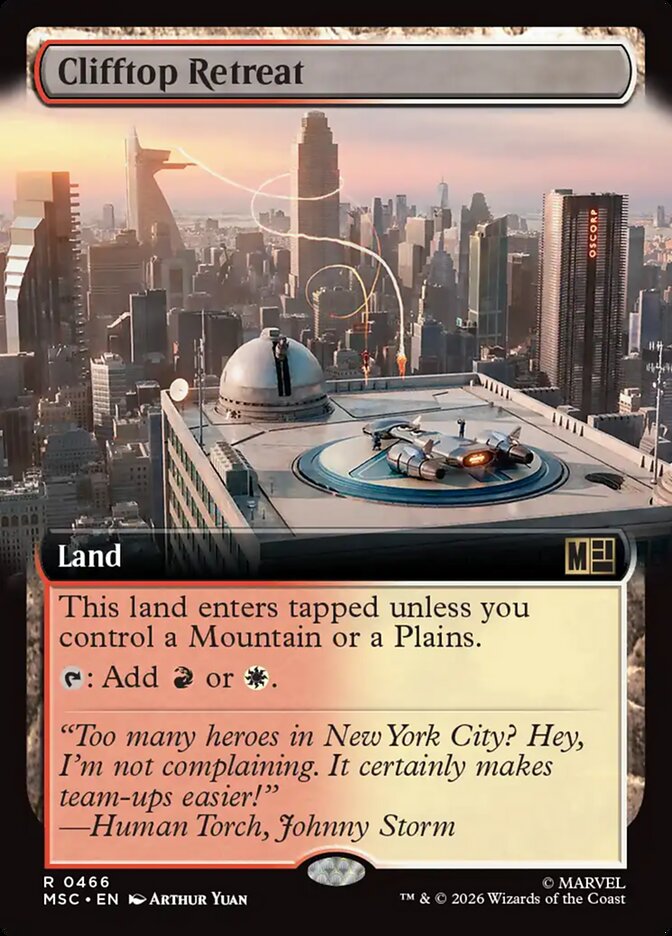 Clifftop Retreat Extended Art 466 (Commander: Marvel Super Heroes)  - Extended Art | Good Games Modbury