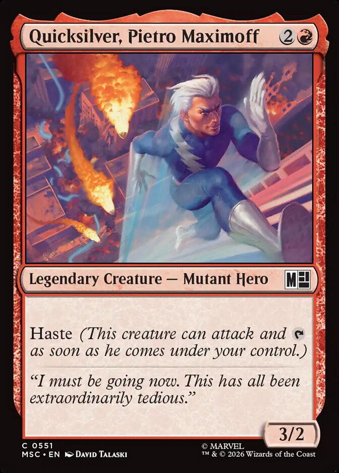 Quicksilver, Pietro Maximoff 551 (Commander: Marvel Super Heroes)  | Good Games Modbury