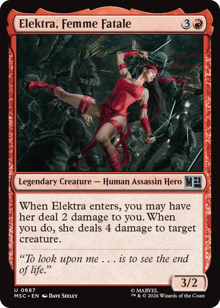 Elektra, Femme Fatale 687 (Commander: Marvel Super Heroes)  - Foil | Good Games Modbury
