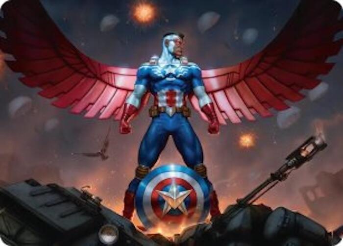 Captain America Wings of Freedom Art Card 2 45 2 (Art Series: Marvel Super Heroes)  | Good Games Modbury