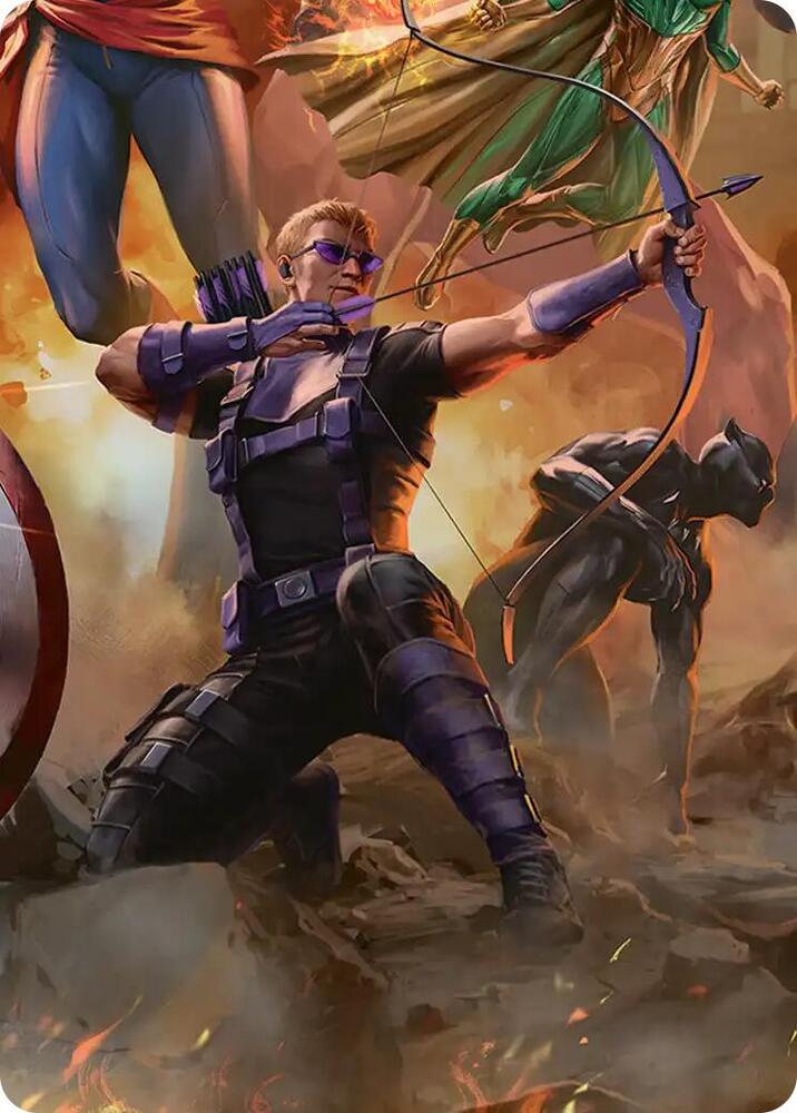 Hawkeye Trick Shot Art Card 6 (Art Series: Marvel Super Heroes)  | Good Games Modbury