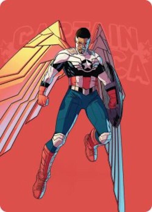Captain America Wings of Freedom Art Card 22 45 22 (Art Series: Marvel Super Heroes)  | Good Games Modbury