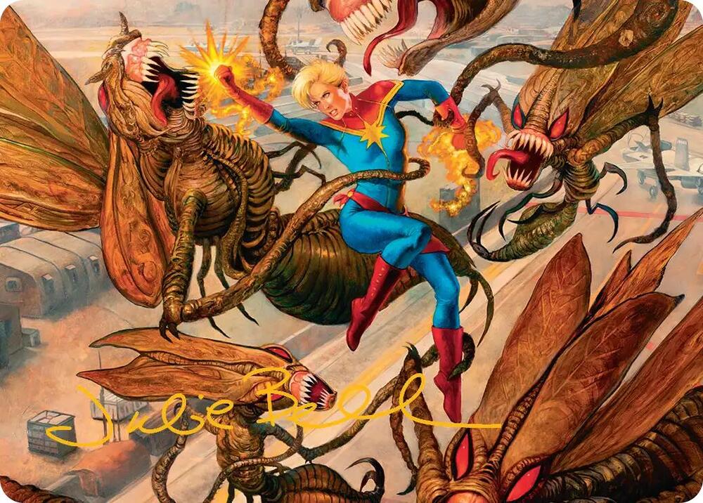 Captain Marvel Apex Avenger Art Card Gold Stamped Signature 36 (Art Series: Marvel Super Heroes)  | Good Games Modbury