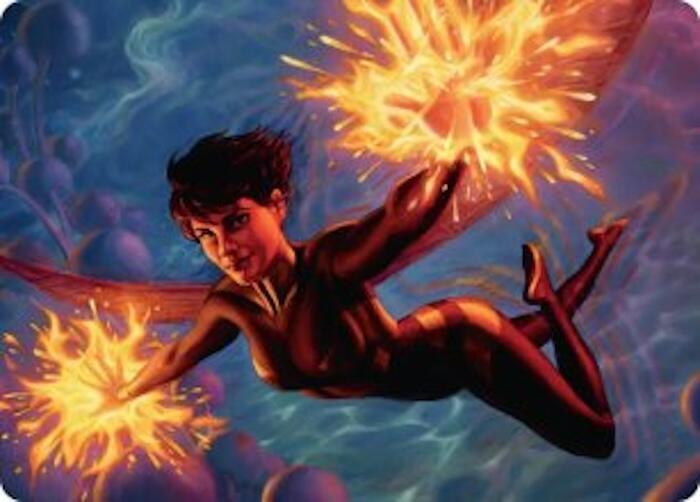 The Wasp Winsome Avenger Art Card 32 (Art Series: Marvel Super Heroes)  | Good Games Modbury