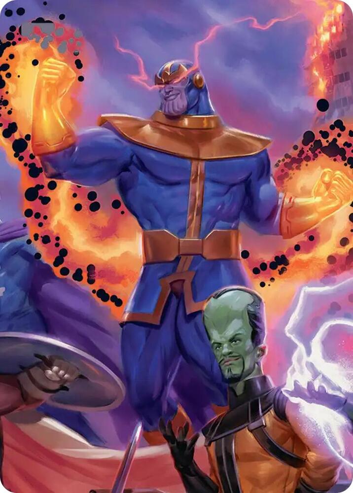 Thanos Deaths Consort Art Card 8 (Art Series: Marvel Super Heroes)  | Good Games Modbury