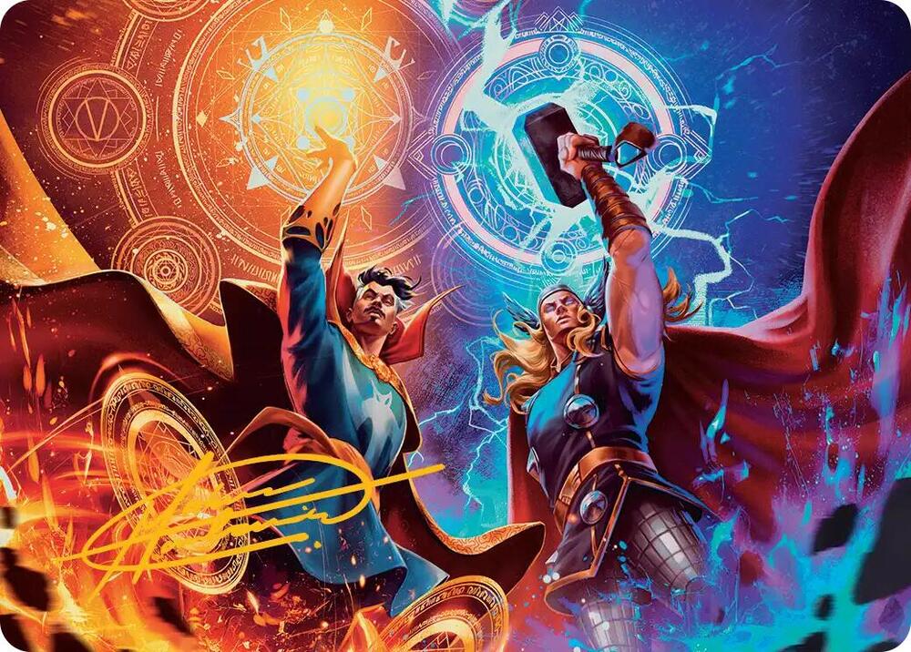 We Say Thee Nay Art Card Gold Stamped Signature 7 (Art Series: Marvel Super Heroes)  | Good Games Modbury