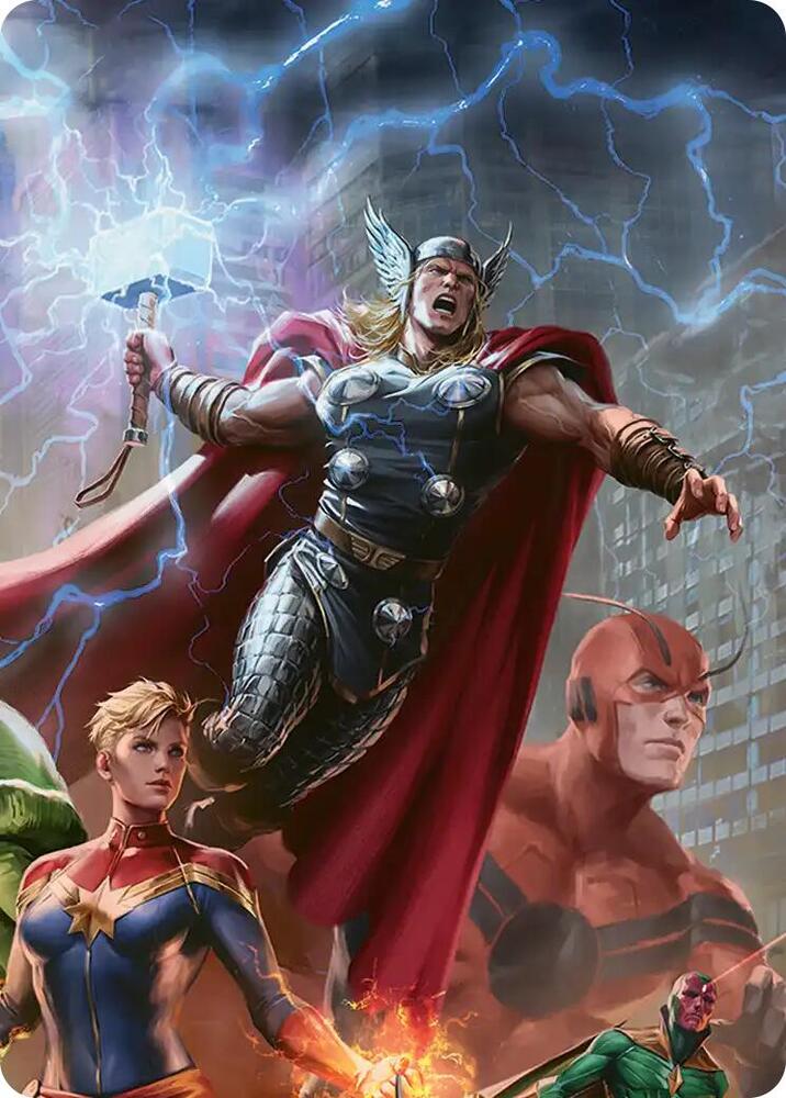 Thor Guardian of Midgard Art Card 3 (Art Series: Marvel Super Heroes)  | Good Games Modbury