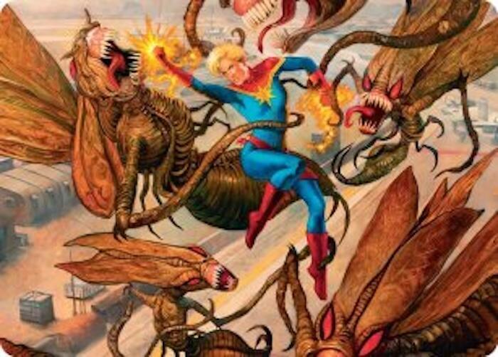 Captain Marvel Apex Avenger Art Card 36 (Art Series: Marvel Super Heroes)  | Good Games Modbury