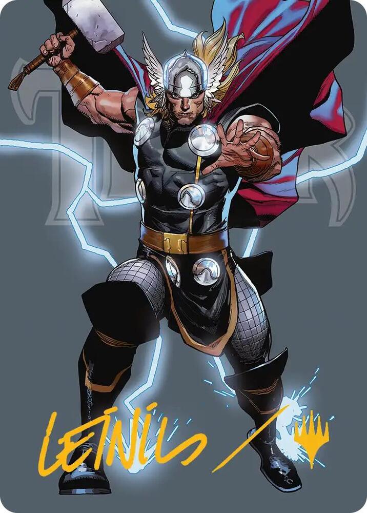 Thor God of Thunder Art Card Gold Stamped Signature 26 (Art Series: Marvel Super Heroes)  | Good Games Modbury