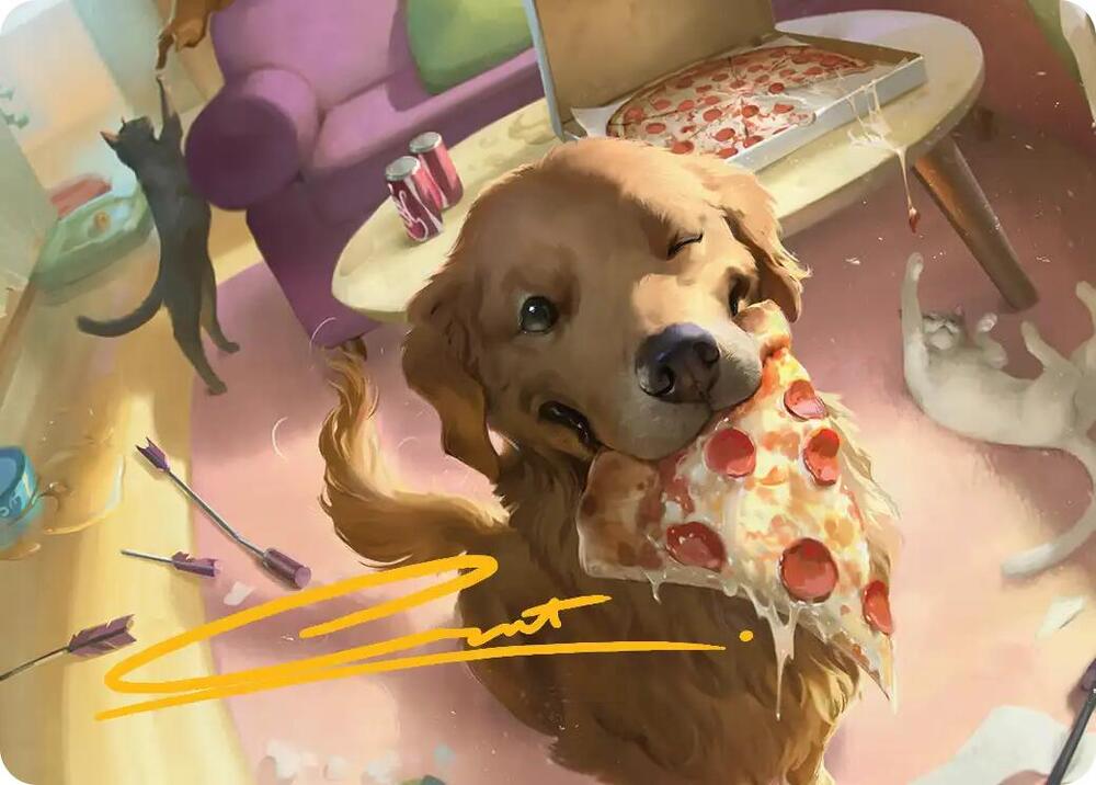 Lucky the Pizza Dog Art Card Gold Stamped Signature 44 (Art Series: Marvel Super Heroes)  | Good Games Modbury