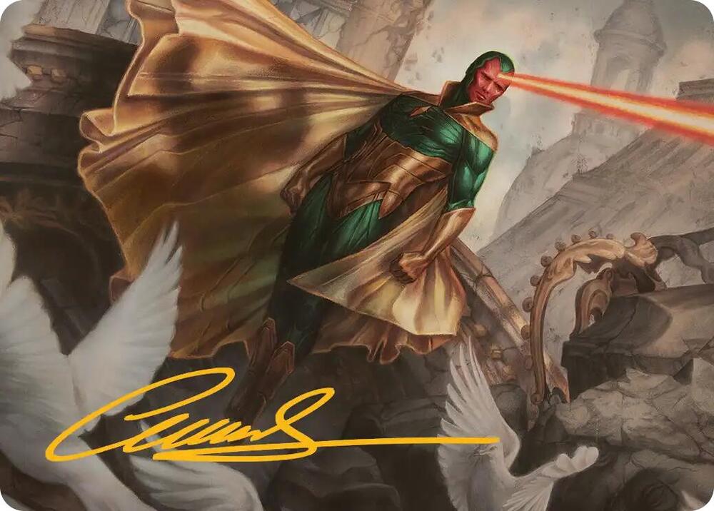 The Vision Art Card Gold Stamped Signature 15 (Art Series: Marvel Super Heroes)  | Good Games Modbury