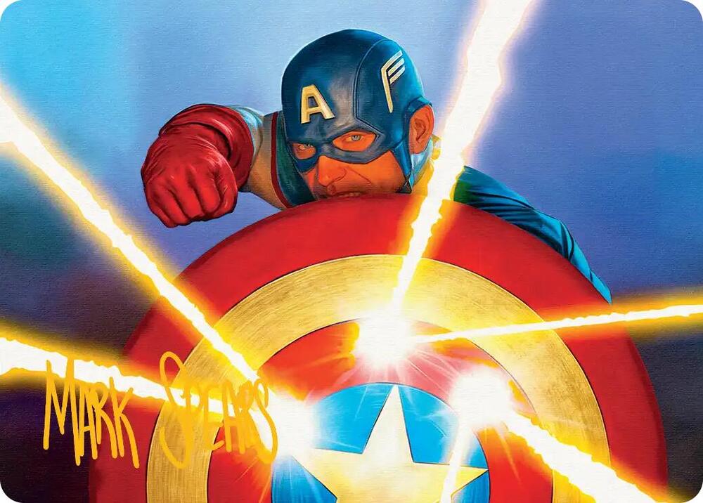 Captains Defense Art Card Gold Stamped Signature 41 (Art Series: Marvel Super Heroes)  | Good Games Modbury